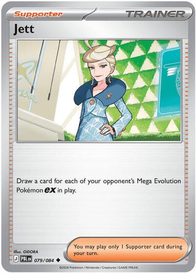 Pokémon card: Jett 079/084 from Pitch Black (Uncommon), front of card