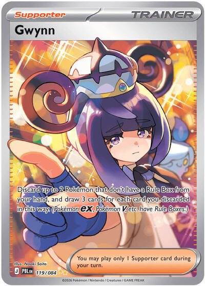 Pokémon card: Gwynn 119/084 from Pitch Black (Special Illustration Rare), front of card