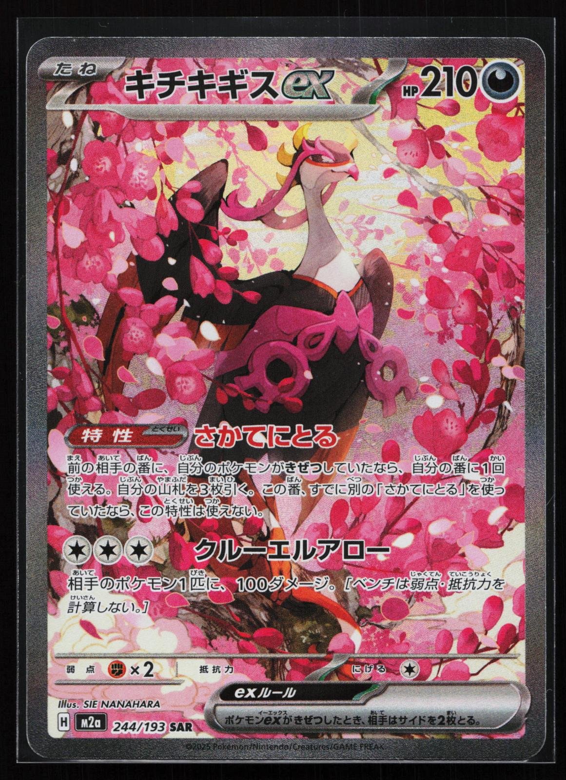 Japanese Pokémon card: MEGA Dream ex Japanese 244 Fezandipiti ex from Mega Dream ex (M2a) (Special Art Rare), front of card