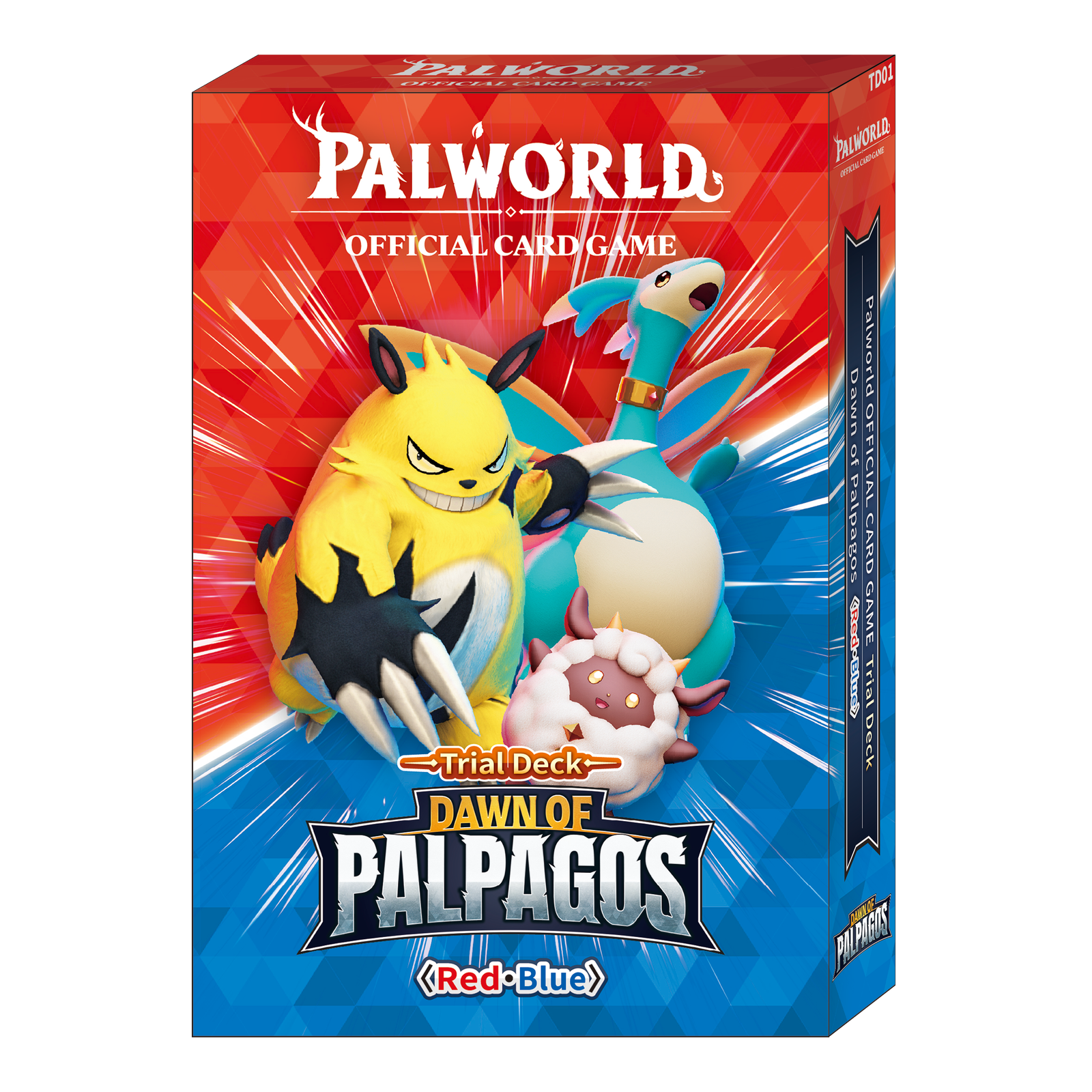 Palworld TCG: POCGe-TD01 Dawn of Palagos Trial Deck Red/Blue, sealed product, product photo
