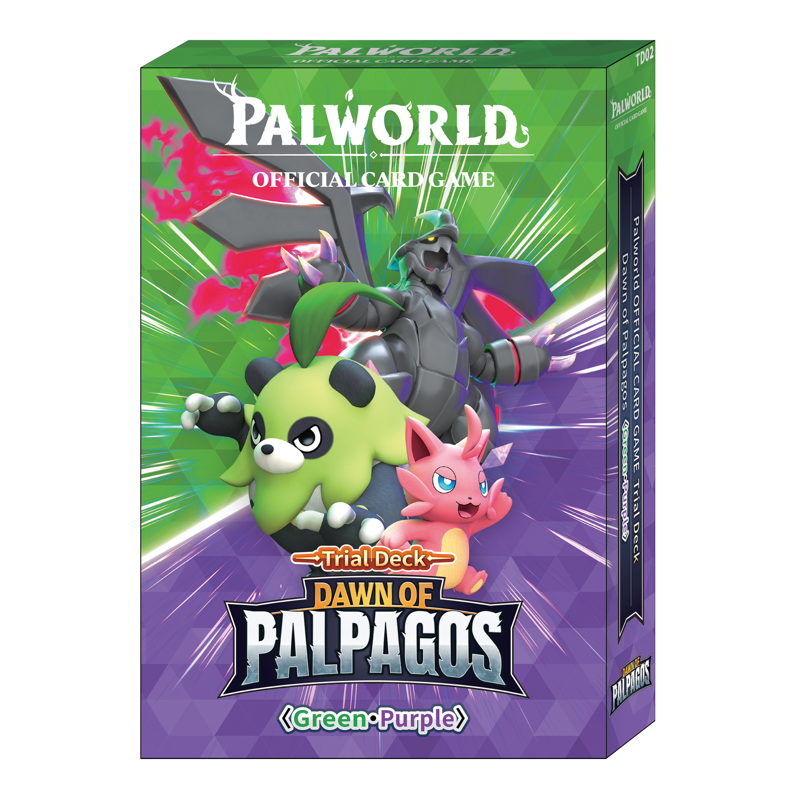 Palworld TCG: POCGe-TD02 Dawn of Palagos Trial Deck Green/Purple, sealed product, product photo