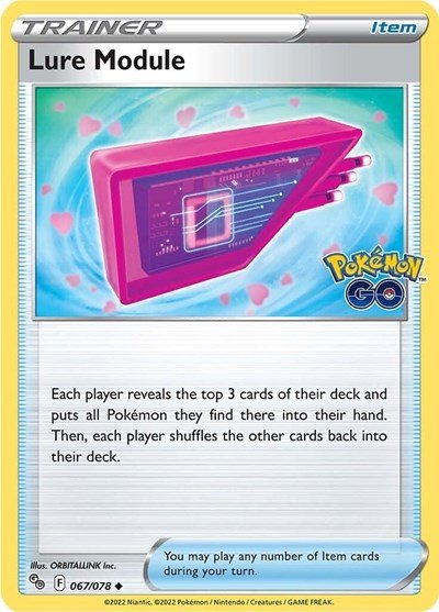 Pokémon card: Lure Module 067/078 from Pokemon GO (Uncommon), front of card