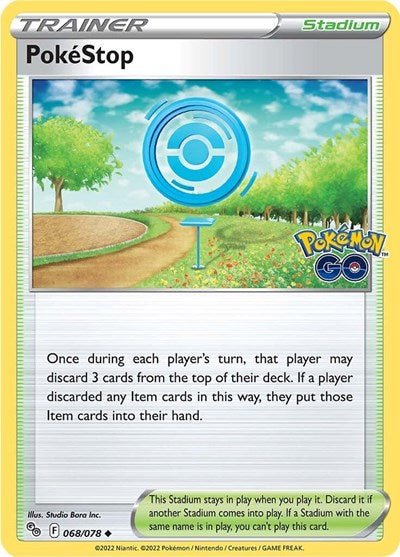 Pokémon card: PokeStop 068/078 from Pokemon GO (Uncommon), front of card