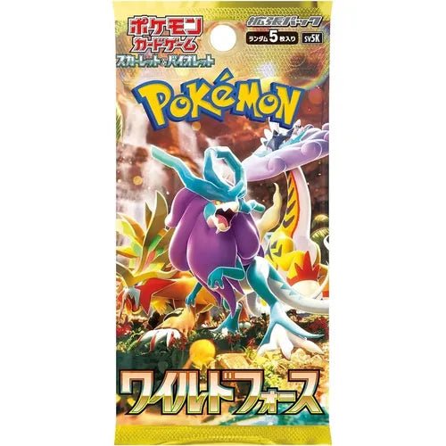 Japanese Pokémon TCG Scarlet & Violet sv5k – Wild Force Booster Pack (Japanese), sealed booster pack, front of box