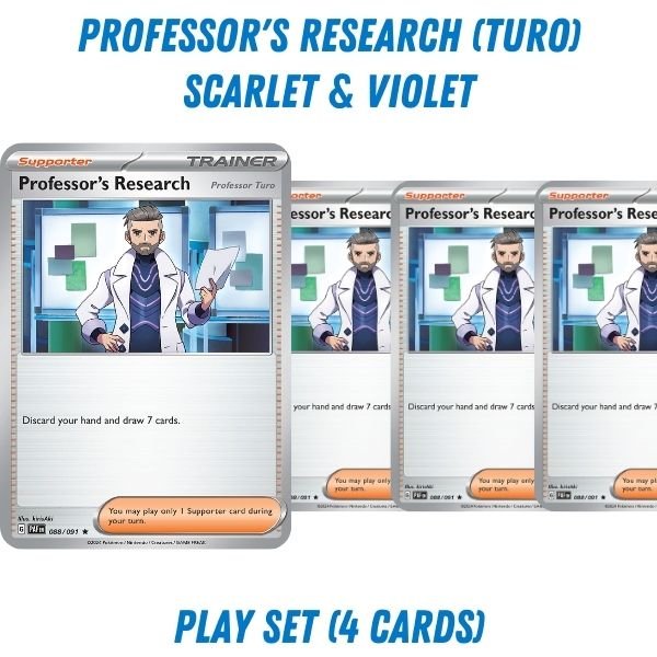 Pokémon card: Professor's Research (Turo) (Scarlet & Violet) from Pokémon TCG Trainer Playset, front of card