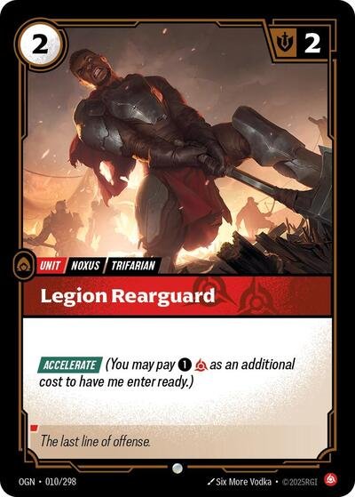 Riftbound card: Legion Rearguard 010/298 from Origins (Common), front of card