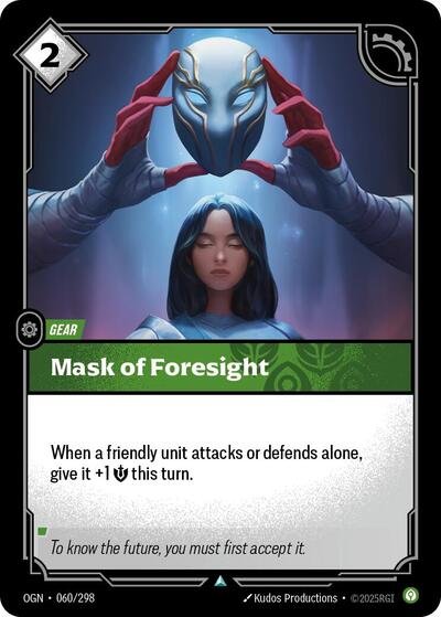 Riftbound card: Mask of Foresight 060/298 from Origins (Uncommon), front of card