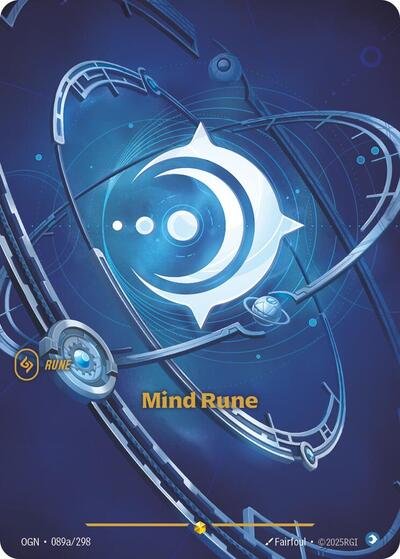Riftbound card: Mind Rune (Alternate Art) 089a/298 from Origins (Showcase), front of card