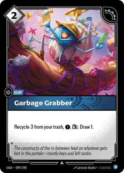 Riftbound card: Garbage Grabber 099/298 from Origins (Uncommon), front of card