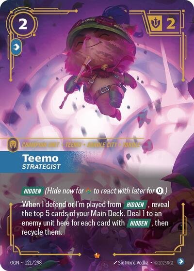 Riftbound card: Teemo - Strategist 121/298 from Origins (Epic), front of card