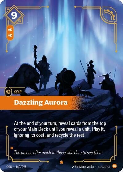 Riftbound card: Dazzling Aurora 160/298 from Origins (Epic), front of card