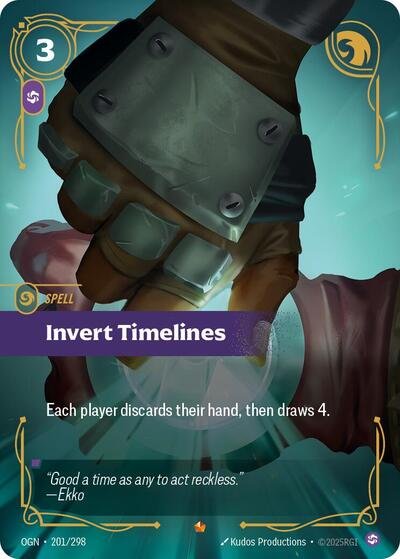 Riftbound card: Invert Timeline 201/298 from Origins (Epic), front of card