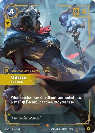 Riftbound card: Viktor - Leader 246/298 from Origins (Epic), front of card
