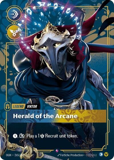 Riftbound card: Viktor - Herald of the Arcane 265/298 from Origins (Rare), front of card