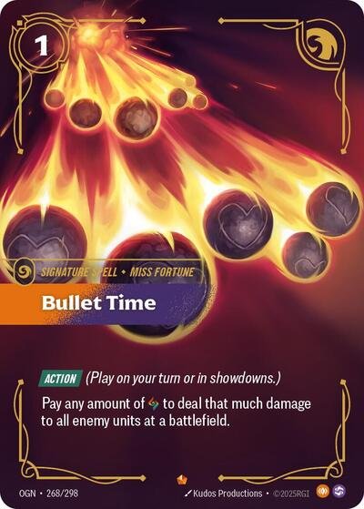 Riftbound card: Bullet Time Epic 268/298 from Origins (Signature Spell), front of card