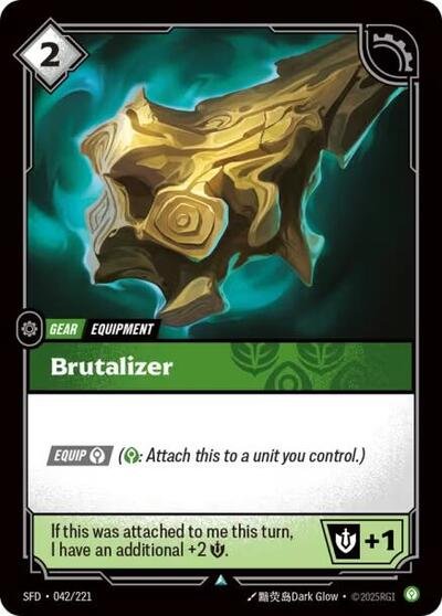 Riftbound card: Brutalizer 042/221 from Spiritforged (Uncommon), front of card