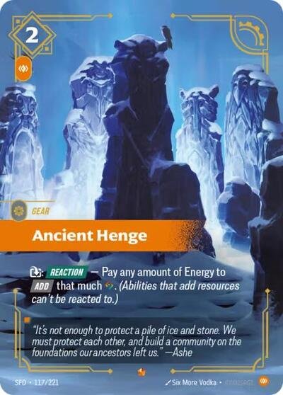 Riftbound card: Ancient Henge 117/221 from Spiritforged (Epic), front of card
