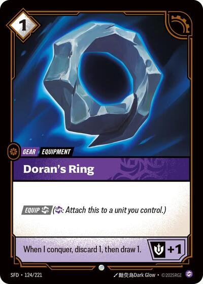 Riftbound card: Doran's Ring 124/221 from Spiritforged (Common), front of card