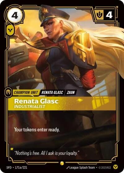 Riftbound card: Renata Glasc - Industrialist (Alternate Art) 171a/221 from Spiritforged (Showcase), front of card