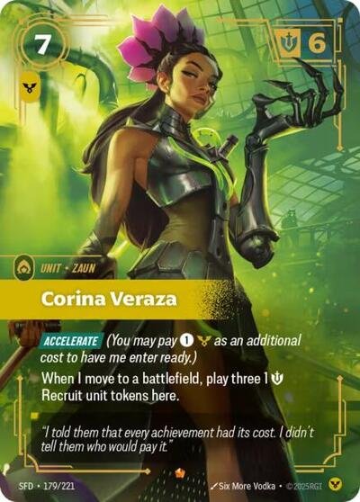 Riftbound card: Corina Veraza 179/221 from Spiritforged (Epic), front of card