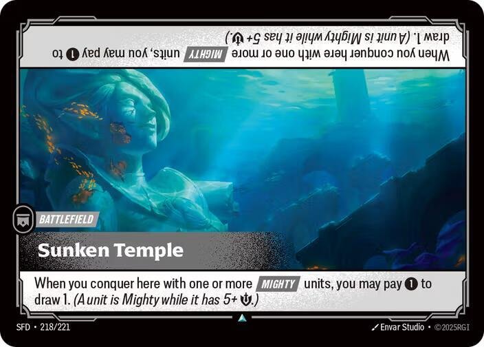 Riftbound card: Sunken Temple 218/221 from Spiritforged (Uncommon), front of card
