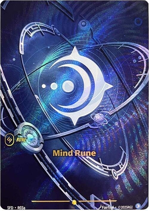 Riftbound card: R03a Mind Rune (Alternate Art) from Spiritforged (Showcase), front of card