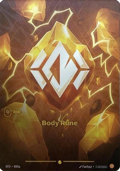 Riftbound card: R04a Body Rune (Alternate Art) from Spiritforged (Showcase), front of card