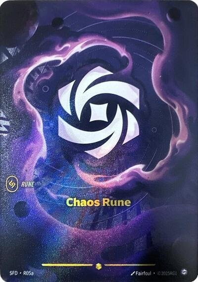 Riftbound card: R05a Chaos Rune (Alternate Art) from Spiritforged (Showcase), front of card