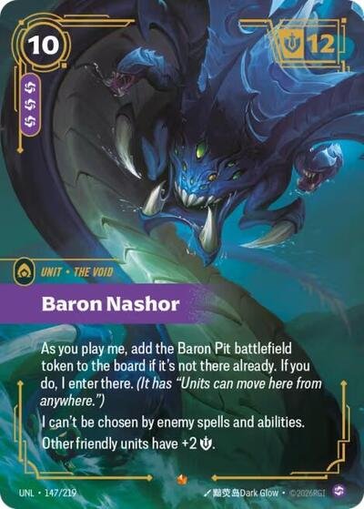 Riftbound card: Baron Nashor 147/219 from Unleashed (Epic), front of card