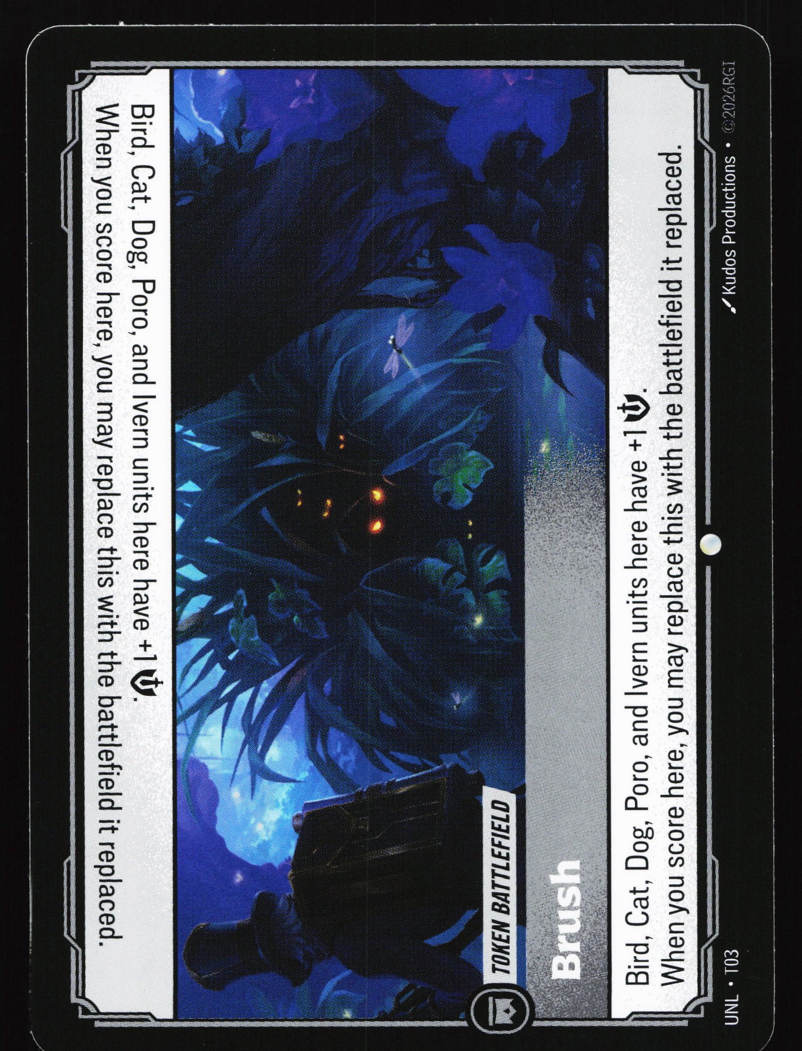 Riftbound card: T03 // T04 Brush // Buff None from Unleashed, front of card