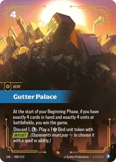 Riftbound card: Gutter Palace 088/219 from Unleashed (Epic), front of card