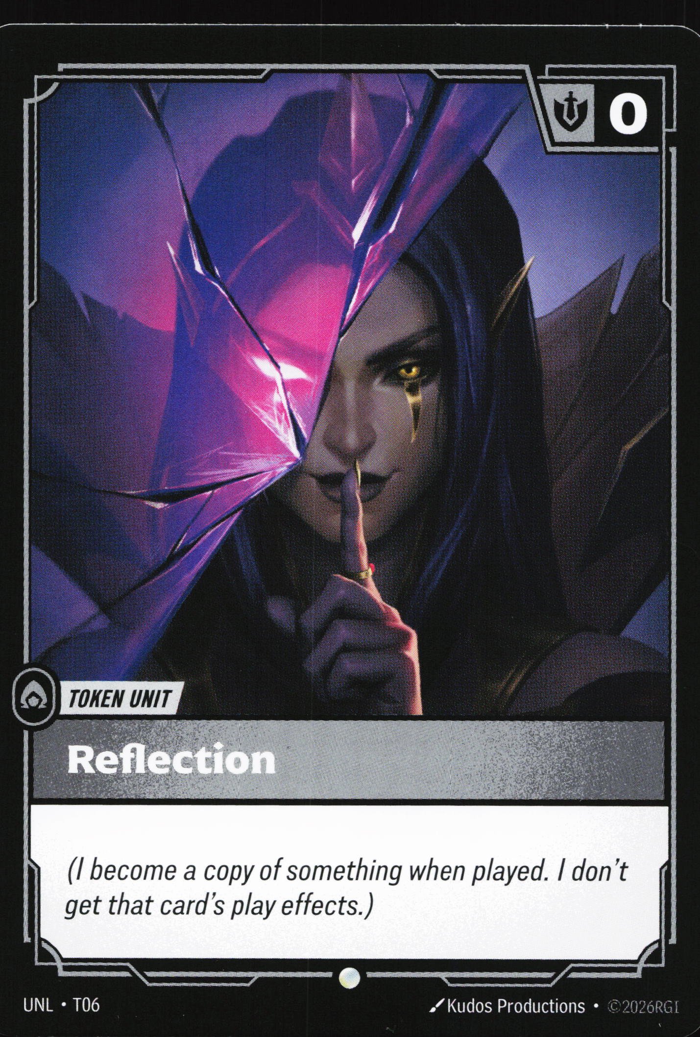 Riftbound card: T06 // T05 Reflection // Gold None from Unleashed, front of card