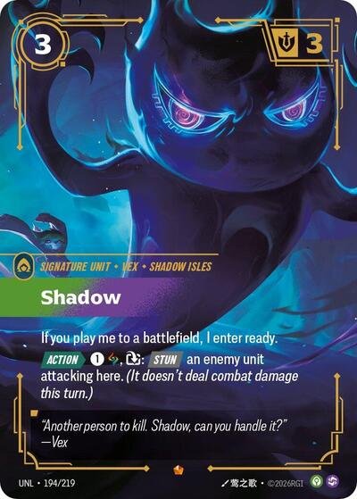 Riftbound card: Shadow 194/219 from Unleashed (Epic), front of card