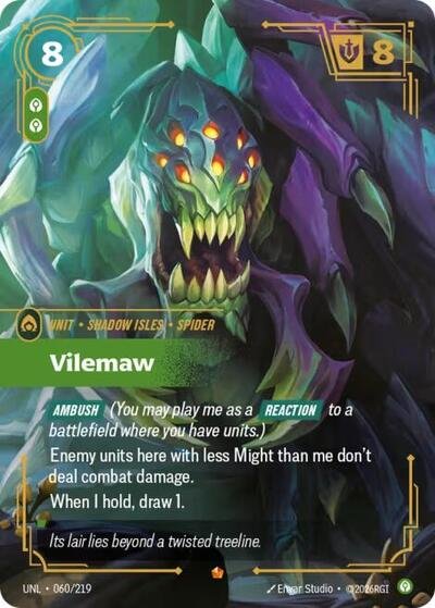 Riftbound card: Vilemaw 060/219 from Unleashed (Epic), front of card