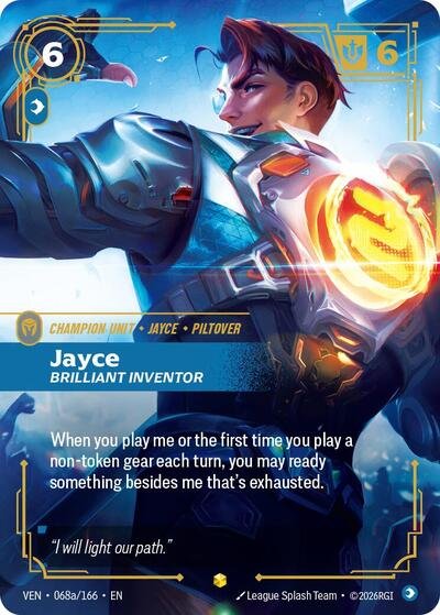 Riftbound card: Jayce 068a/166 from Vendetta (Epic), front of card