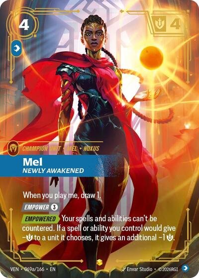 Riftbound card: Mel 069a/166 from Vendetta (Showcase), front of card