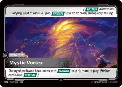 Riftbound card: Mystic Vortex 160/166 from Vendetta (Uncommon), front of card