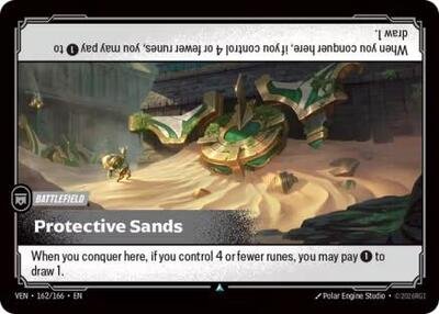Riftbound card: Protective Sands 162/166 from Vendetta (Uncommon), front of card