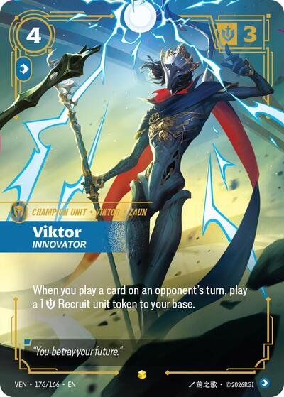 Riftbound card: Viktor 176/166 from Vendetta (Showcase), front of card