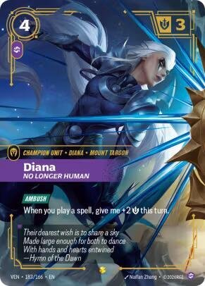 Riftbound card: Diana 183/166 from Vendetta (Showcase), front of card
