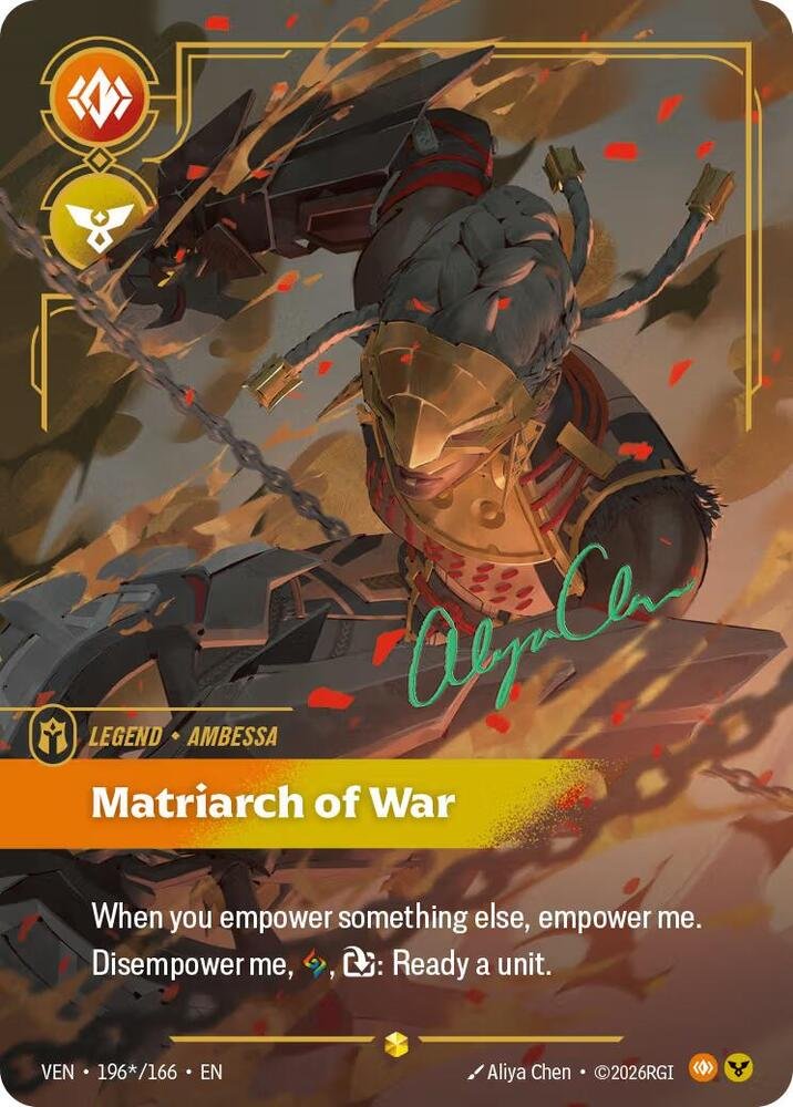 Riftbound card: 196*/166 Ambessa from Vendetta (Showcase), front of card