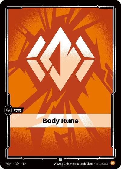 Riftbound card: R04 Body Rune from Vendetta (Common), front of card