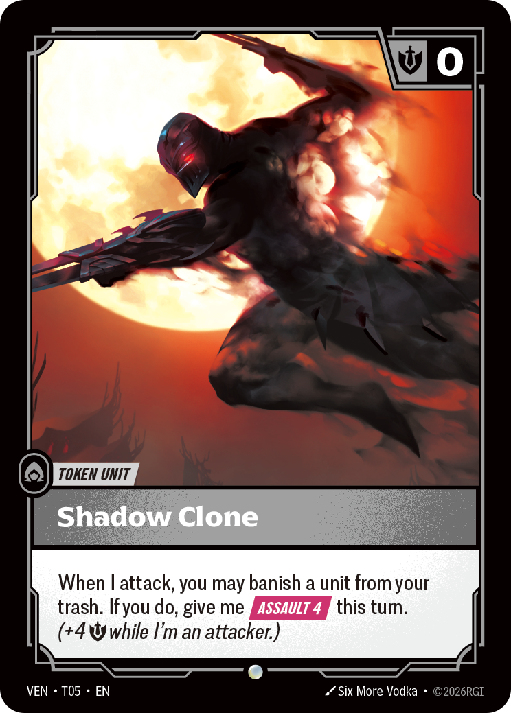 Riftbound card: T05 // T06 Shadow Clone // Tentacle from Vendetta (Common), front of card