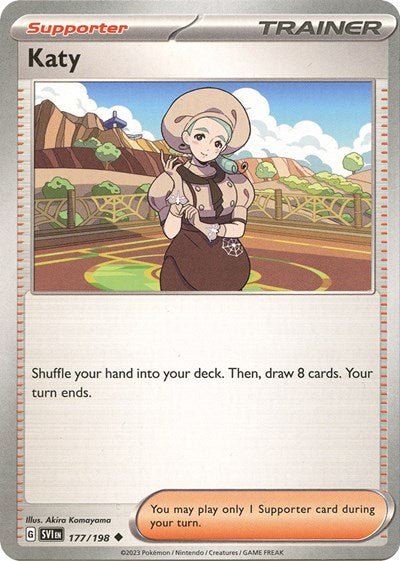 Pokémon card: Katy 177/198 from Scarlet & Violet base set (Uncommon), front of card
