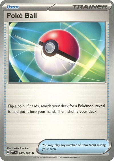 Pokémon card: Poke Ball 185/198 from Scarlet & Violet base set (Common), front of card