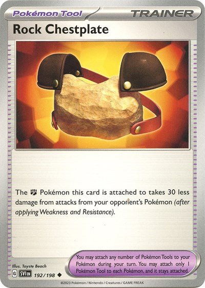Pokémon card: Rock Chestplate 192/198 from Scarlet & Violet base set (Uncommon), front of card