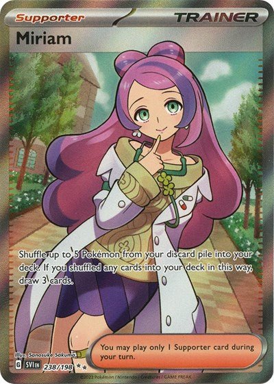 Pokémon card: Miriam 238/198 from Scarlet & Violet base set (Ultra Rare), front of card
