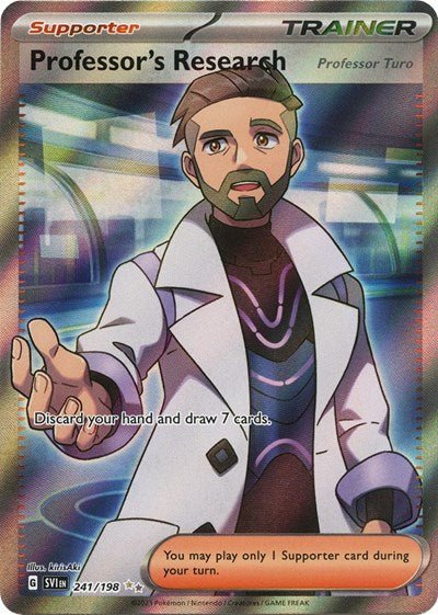 Pokémon card: Professor's Research [Professor Turo] 241/198 from Scarlet & Violet base set (Ultra Rare), front of card