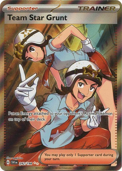 Pokémon card: Team Star Grunt 242/198 from Scarlet & Violet base set (Ultra Rare), front of card