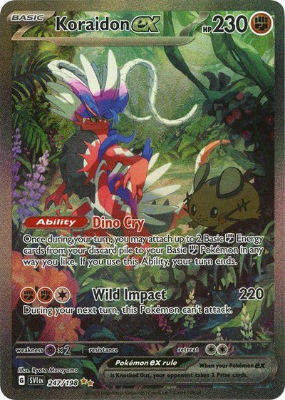 Pokémon card: Koraidon ex 247/198 from Scarlet & Violet base set (Special Illustration Rare), Fighting type, front of card